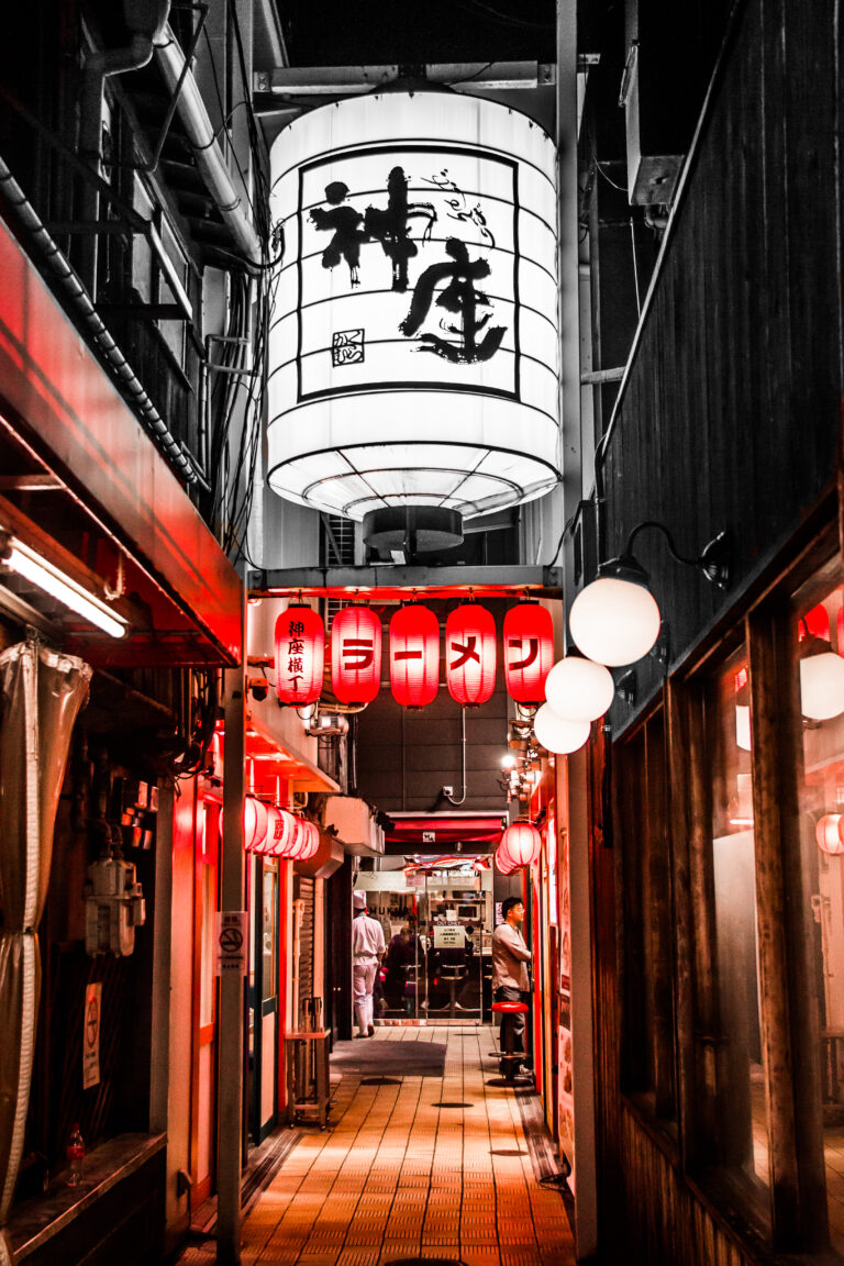 Japanese food street and local dining experience