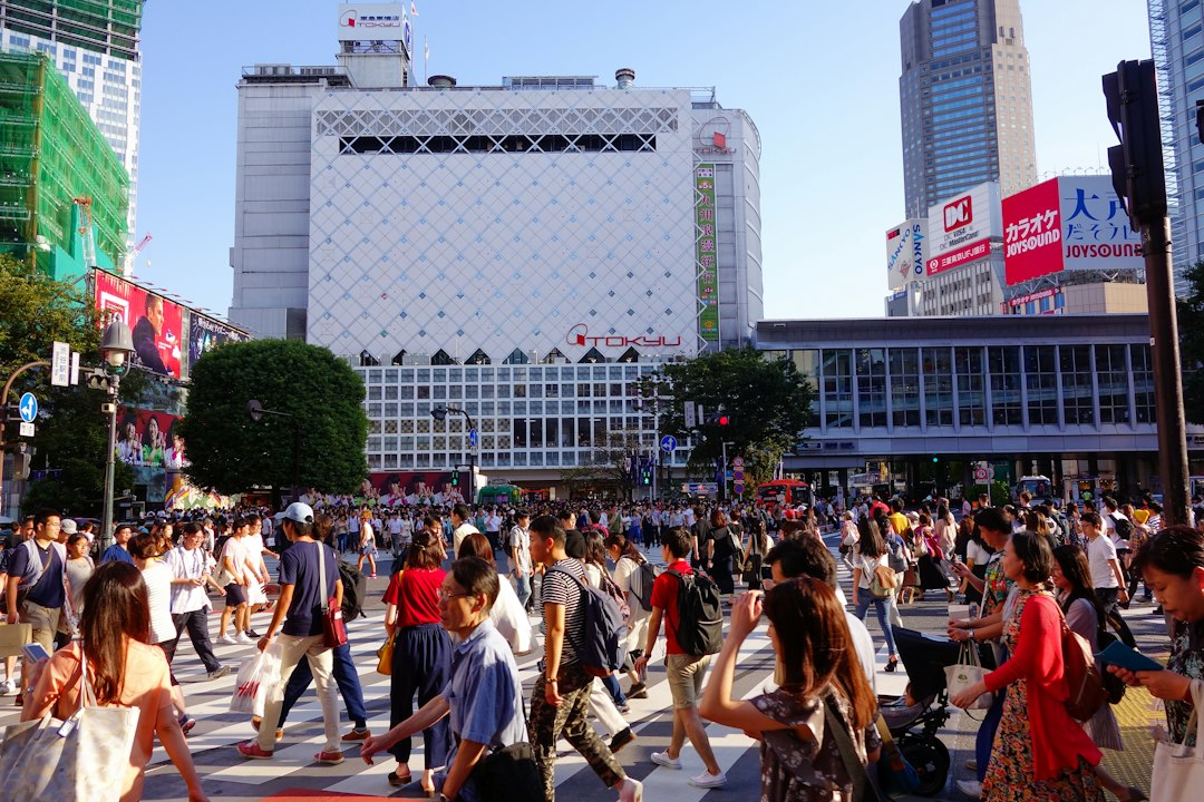 Shibuya shopping district in Tokyo