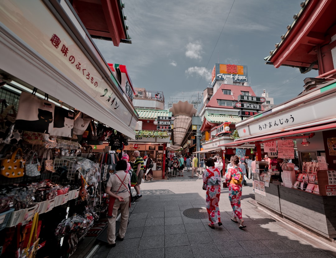 Shopping street in Tokyo Japan