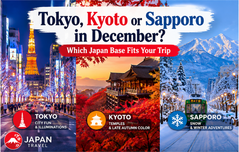 Tokyo, Kyoto or Sapporo in December? Which Japan Base Fits Your Trip